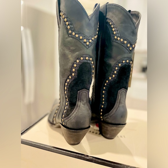 IDYLLWIND By Miranda Lambert NEW Black Leather, Women Western Boots With Golden - Picture 8 of 11